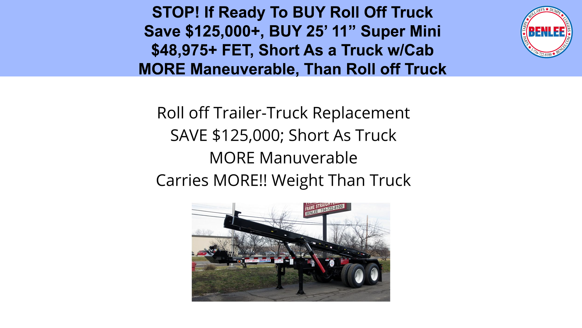 Roll off Trailer-Truck Replacement